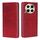 Per Tecno Camon 30 Custodia magnetica in pelle con texture mucca (rosso)