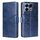 Per Infinix Note 40 5G Custodia in pelle con cuciture geometriche (blu)