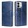 Per vivo iQOO Z9x 5G Custodia in pelle con cuciture geometriche (blu)