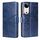 Per vivo S19 Custodia per telefono in pelle con cuciture geometriche (blu) Per vivo S19 Custodia per telefono in pelle con cuciture geometriche (blu)