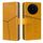 Per vivo X100s Custodia per telefono in pelle con cuciture geometriche (giallo) Per vivo X100s Custodia per telefono in pelle con cuciture geometriche (giallo)