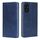 Custodia magnetica in pelle con texture di mucca per Honor 200 5G (blu)
