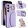 Per Samsung Galaxy S25+ 5G Custodia per telefono con supporto ad anello e carta, effetto pelle (viola) Per Samsung Galaxy S25+ 5G Custodia per telefono con supporto ad anello e carta, effetto pelle (viola)