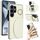 Per Samsung Galaxy S25 Ultra 5G Custodia per telefono con supporto ad anello e carte di credito (bianca) Per Samsung Galaxy S25 Ultra 5G Custodia per telefono con supporto ad anello e carte di credito (bianca)