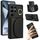 Per Samsung Galaxy S25 Ultra 5G Custodia per telefono con supporto ad anello e carte di credito (nero) Per Samsung Galaxy S25 Ultra 5G Custodia per telefono con supporto ad anello e carte di credito (nero)