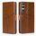Per Sony Xperia 1 VI Custodia in pelle con cuciture geometriche (marrone chiaro) Per Sony Xperia 1 VI Custodia in pelle con cuciture geometriche (marrone chiaro)