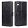 Per Sony Xperia 10 VI Custodia in pelle con cuciture geometriche (nero)