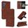Per Samsung Galaxy S25+ 5G AZNS Custodia in pelle con texture di vitello e pelle di vitello (marrone) Per Samsung Galaxy S25+ 5G AZNS Custodia in pelle con texture di vitello e pelle di vitello (marrone)