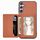 Per Samsung Galaxy S25 Ultra 5G Custodia per telefono con portafoglio magnetico in fibra di carbonio con blocco RFID (marrone) Per Samsung Galaxy S25 Ultra 5G Custodia per telefono con portafoglio magnetico in fibra di carbonio con blocco RFID (marrone)