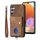 Per Samsung Galaxy S25 5G Retro Card Wallet Fold Custodia in pelle per telefono con cinturino (marrone) Per Samsung Galaxy S25 5G Retro Card Wallet Fold Custodia in pelle per telefono con cinturino (marrone)