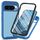 Per Google Pixel 9 Pro XL Starry Sky Solid Color Series Custodia per telefono in PC + TPU con pellicola in PET (blu reale)