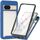 Per Google Pixel 8a Starry Sky Solid Color Series Custodia per telefono in PC + TPU con pellicola in PET (blu reale)