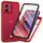 Per Motorola Moto G84 Starry Sky Solid Color Series Custodia per telefono in PC + TPU con pellicola PET (rosso) Per Motorola Moto G84 Starry Sky Solid Color Series Custodia per telefono in PC + TPU con pellicola PET (rosso)