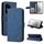 Custodia per telefono in pelle con bottone in metallo Life Tree For Honor 300 Ultra Skin Feel (blu)
