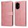 Custodia per telefono in pelle con texture di vitello classica per Honor 300 (oro rosa) Custodia per telefono in pelle con texture di vitello classica per Honor 300 (oro rosa)