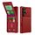 Per Samsung Galaxy S24 Ultra 5G Custodia per telefono in pelle con supporto verticale a ribalta (rosso)