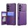 Per Samsung Galaxy S24+ 5G Custodia per telefono in pelle con supporto per carte di credito orizzontale a ribalta (viola) Per Samsung Galaxy S24+ 5G Custodia per telefono in pelle con supporto per carte di credito orizzontale a ribalta (viola)