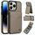 Per iPhone 14 Pro AwQuer Vertical Flip Card Bag Holder Custodia in pelle per telefono (grigio) Per iPhone 14 Pro AwQuer Vertical Flip Card Bag Holder Custodia in pelle per telefono (grigio)