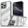 Per iPhone 16 Pro Plating Holder PC Hybrid TPU Custodia per telefono (grigio siderale) Per iPhone 16 Pro Plating Holder PC Hybrid TPU Custodia per telefono (grigio siderale)