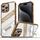 Per iPhone 15 Pro Max Plating Holder PC Hybrid TPU Custodia per telefono (oro deserto) Per iPhone 15 Pro Max Plating Holder PC Hybrid TPU Custodia per telefono (oro deserto)