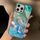 Per iPhone 16 Pro Plating Gradient Glacier Texture Custodia per telefono MagSafe (Argento Blu) Per iPhone 16 Pro Plating Gradient Glacier Texture Custodia per telefono MagSafe (Argento Blu)
