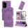Custodia per telefono in pelle con motivo girasole in rilievo per Honor 300 Pro (viola) Custodia per telefono in pelle con motivo girasole in rilievo per Honor 300 Pro (viola)