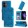 Per OPPO Reno13 F 4G / 5G Custodia per telefono in pelle con motivo girasole in rilievo (blu) Per OPPO Reno13 F 4G / 5G Custodia per telefono in pelle con motivo girasole in rilievo (blu)