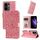 Per OPPO Reno13 F 4G / 5G Custodia per telefono in pelle con motivo girasole in rilievo (oro rosa) Per OPPO Reno13 F 4G / 5G Custodia per telefono in pelle con motivo girasole in rilievo (oro rosa)