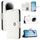 Per vivo Y300 5G Custodia per telefono in pelle con texture rombica e cordino (bianco)