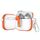 Per AirPods 4 Custodia protettiva per auricolari con blocco colorato (arancione) Per AirPods 4 Custodia protettiva per auricolari con blocco colorato (arancione)