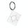 Per AirTag Locator MP3 Style Custodia protettiva con portachiavi (bianco)