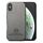 Per iPhone X / XS Custodia per telefono in pelle con retro in tessuto Twill (grigio) Per iPhone X / XS Custodia per telefono in pelle con retro in tessuto Twill (grigio)