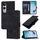 Custodia in pelle goffrata effetto pelle per Honor 400 Lite (nera)