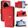Per Xiaomi 15 Ultra Rhombic Texture Flip Custodia in pelle per telefono con cordino (rosso) Per Xiaomi 15 Ultra Rhombic Texture Flip Custodia in pelle per telefono con cordino (rosso)