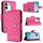 Per vivo Y29 4G Global Rhombic Texture Flip Custodia in Pelle per Telefono con Lanyard (Rosso Rosa) Per vivo Y29 4G Global Rhombic Texture Flip Custodia in Pelle per Telefono con Lanyard (Rosso Rosa)
