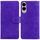 Per Samsung Galaxy S25 Edge 5G Custodia in pelle con chiusura a scatto Skin Feel Pure Color (viola)