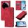 Per Xiaomi 15 Ultra Skin-feel Custodia in pelle goffrata per telefono (rosso)