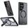 Per Samsung Galaxy S24 Ultra 5G Star Shine Series TPU + PC MagSafe Custodia per telefono con supporto pieghevole (nero)