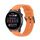 Per Huawei Watch 4 / Watch 4 Pro cinturino con fibbia nera in acciaio inossidabile in silicone tinta unita (arancione) Per Huawei Watch 4 / Watch 4 Pro cinturino con fibbia nera in acciaio inossidabile in silicone tinta unita (arancione)