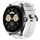 Per Huawei Watch GT3 46mm Set di cinturini sportivi in silicone tinta unita lunghi e corti (bianco) Per Huawei Watch GT3 46mm Set di cinturini sportivi in silicone tinta unita lunghi e corti (bianco)