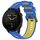 Per Garmin Forerunner 955 Cinturino sportivo in silicone bicolore (blu + giallo) Per Garmin Forerunner 955 Cinturino sportivo in silicone bicolore (blu + giallo)
