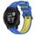 Per Garmin Instinct Sports cinturino in silicone bicolore (blu + giallo)