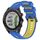 Per Garmin Approach S62 Cinturino sportivo in silicone bicolore (blu + giallo) Per Garmin Approach S62 Cinturino sportivo in silicone bicolore (blu + giallo)