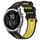 Per Garmin Fenix 7 Sports cinturino in silicone bicolore (nero + giallo)