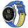 Per Garmin Fenix 7 Cinturino sportivo in silicone bicolore (blu + giallo)