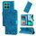 Per Honor X8c 4G Custodia per telefono in pelle con motivo girasole in rilievo (blu) Per Honor X8c 4G Custodia per telefono in pelle con motivo girasole in rilievo (blu)