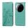 Per Xiaomi 15 Ultra Custodia in pelle con fiori a farfalla in rilievo (verde)