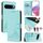 Per Google Pixel 10 5G Global Cat Rat Embossed Pattern RFID Custodia in pelle per telefono con cordino (verde menta)