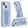 Per iPhone 15 Plus / 14 Plus Custodia per telefono con cinturino in pelle opaca MagSafe (blu) Per iPhone 15 Plus / 14 Plus Custodia per telefono con cinturino in pelle opaca MagSafe (blu)