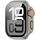 Per Apple Watch Series 6/5/4/SE/SE2 44mm Passa a Ultra 49mm Pellicola temperata Cassa per orologio con pulsante PC integrato (colore acciaio titanio) Per Apple Watch Series 6/5/4/SE/SE2 44mm Passa a Ultra 49mm Pellicola temperata Cassa per orologio con pulsante PC integrato (colore acciaio titanio)
